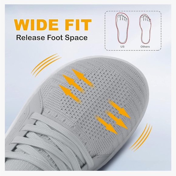 LeIsfIt Womens Walking Shoes Wide Toe Barefoot Shoes Minimalist Zero Drop Shoes - Picture 2 of 9